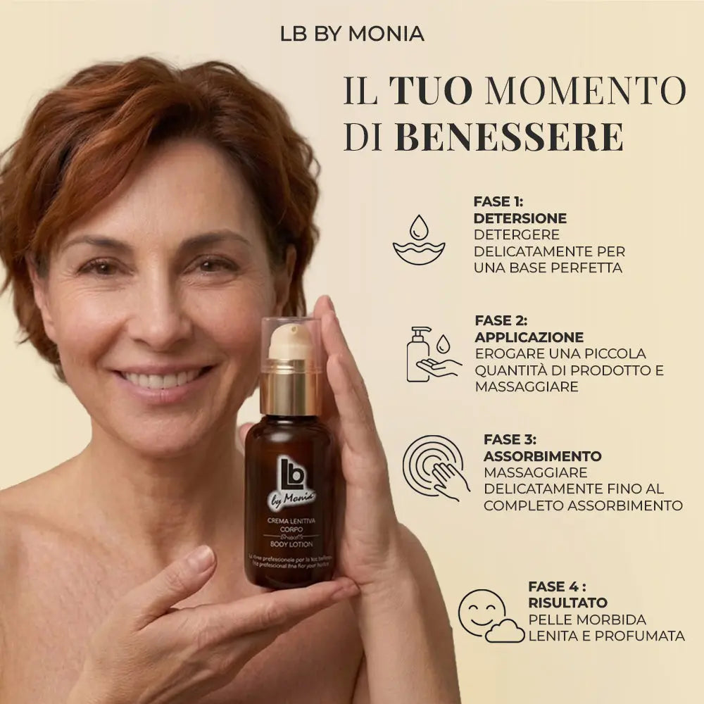Lozione corpo lenitiva dopo sole per prurito e rossore 100ml LB BY MONIA